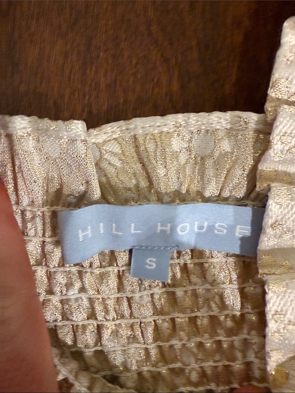 Hill House gold brocade Ellie nap dress - Picture 2 of 3